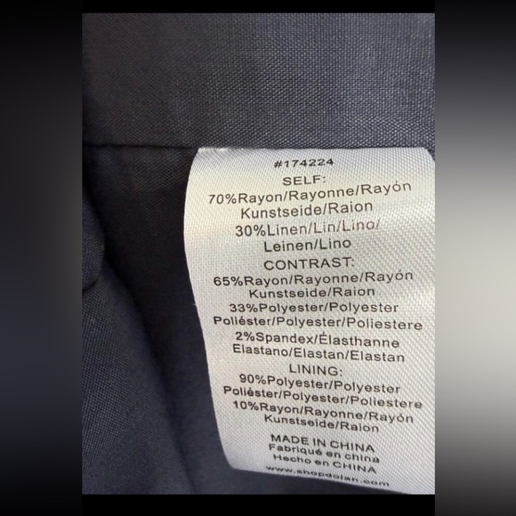 Anthropology Dolan Navy and Brown Plaid Double Breasted Blazer. - Picture 8 of 10